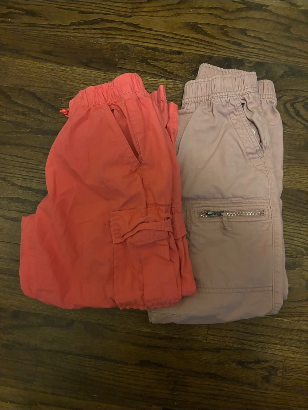 GAP Kids Two-Pack Cargo Joggers - Coral & Dusty Rose